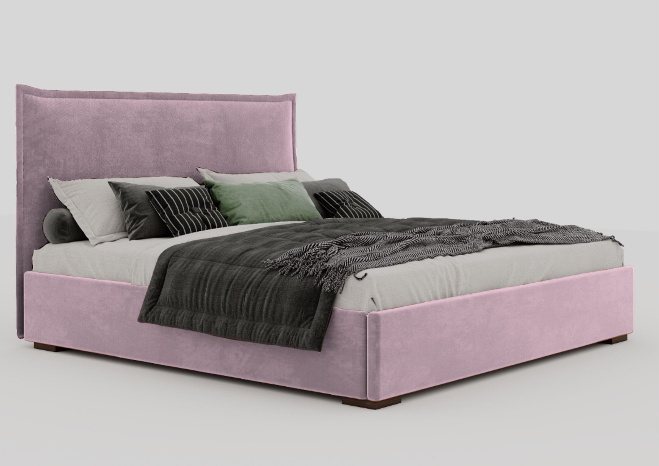 Różowe łóżko 180x200cm